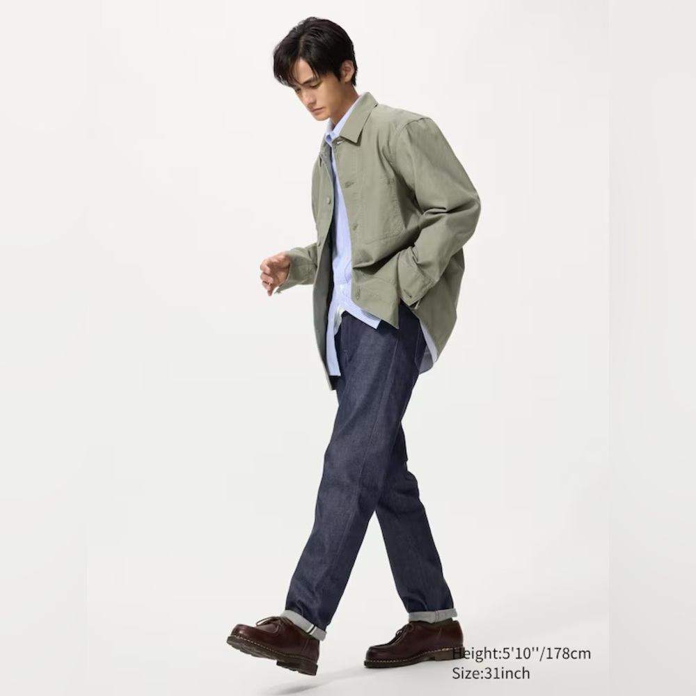 Uniqlo Slim Straight Selvedge Denim Jeans 30x31